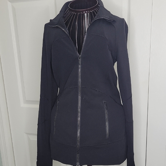 Lululemon Athletica Black Utility Jacket with High Collar SIZE 6 - Picture 1 of 10